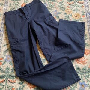 Dickies Women Relaxed Fit Straight Leg Cargo Pants Blue Tactical Workwear 4R